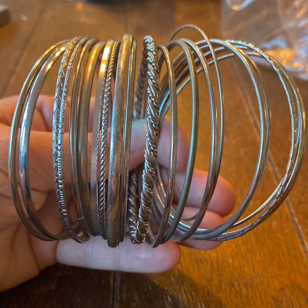 Collected Silver bangle bracelet lot - Picture 16 of 16